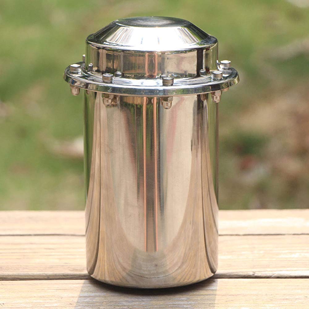 Peiyu 7.9" Stainless Steel Time Capsule Waterproof Anti-Corrosion Container Gift for Future