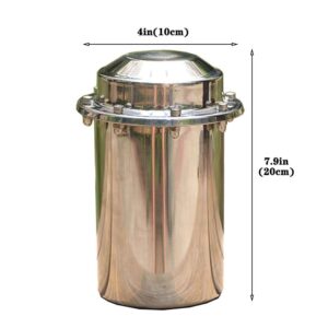 Peiyu 7.9" Stainless Steel Time Capsule Waterproof Anti-Corrosion Container Gift for Future