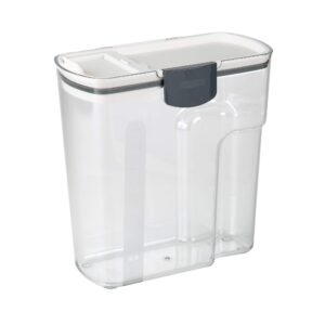 prepworks by progressive 4.5-quart large plastic cereal keeper container with airtight lid and measurement markings, clear