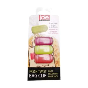 msc international 29933 harold import company bag clip, twist, multicolor (red, lime-green, purple)
