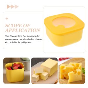 Kichvoe 4.7 * 2.5'' Sliced Cheese Container for Fridge Plastic Storage Containers with Lid Butter Cheese Slice Storage Box for Food Storage-S