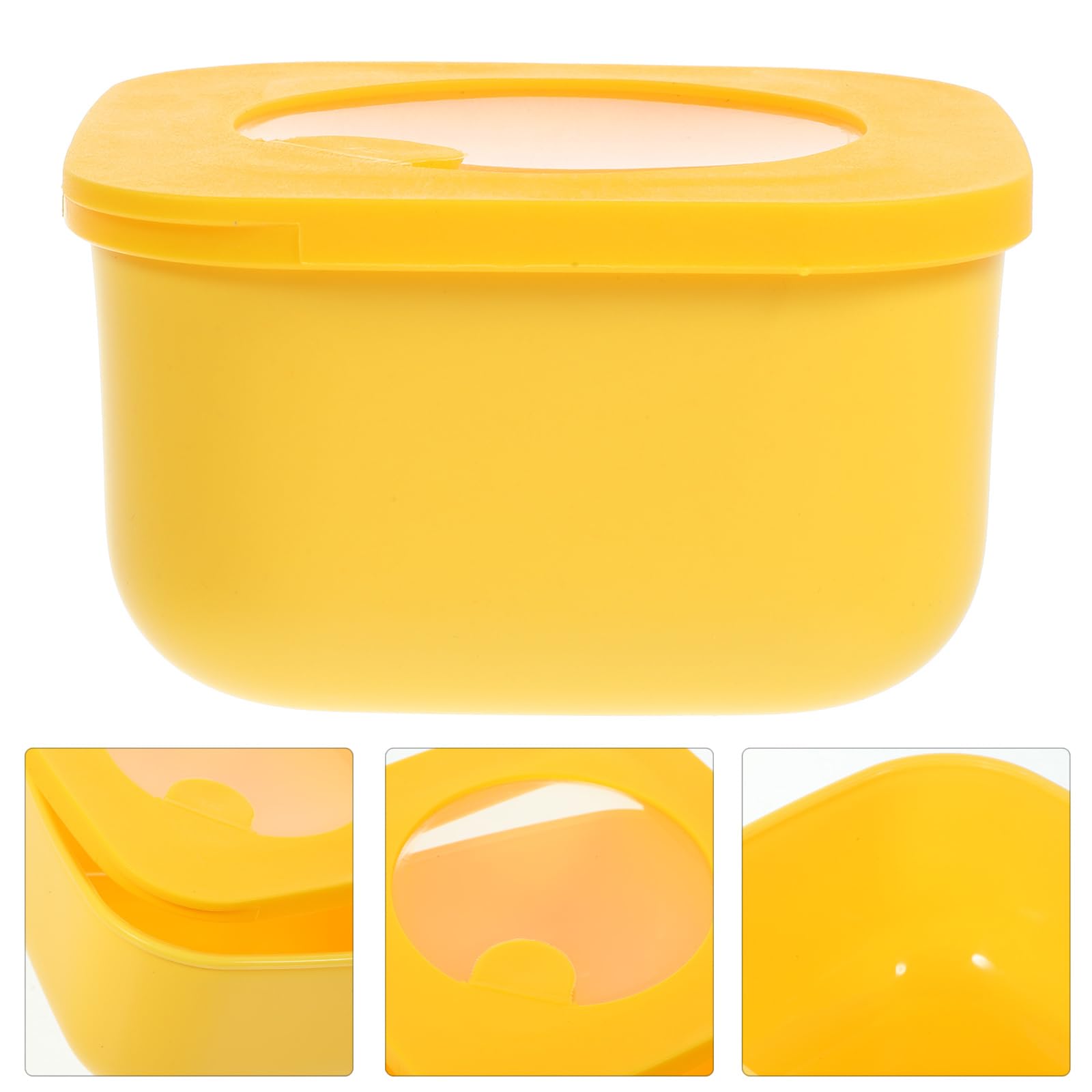 Kichvoe 4.7 * 2.5'' Sliced Cheese Container for Fridge Plastic Storage Containers with Lid Butter Cheese Slice Storage Box for Food Storage-S