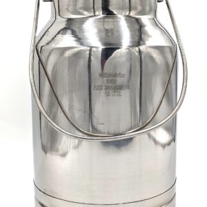 15 Qt Milk Can Tote, Stainless Steel with Lid and Handle 4 Gallon