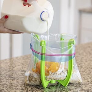 Bag Well Sealable Bag Holder for Gallon and Quart Size Food Storage Bags