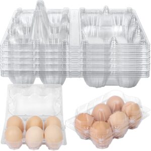 ioffersuper egg cartons 60 packs with holds up to 6 eggs securely, reusable perfect for family pasture farm markets display, for refrigerator, storage, family, chicken farm, market, camping