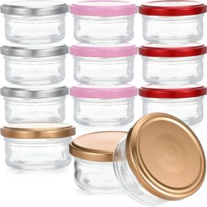 12 pcs 2.5 oz salad dressing container to go small glass food storage containers with lids airtight small glass jars leak proof reusable dipping condiment sauce containers for lunch box picnic travel