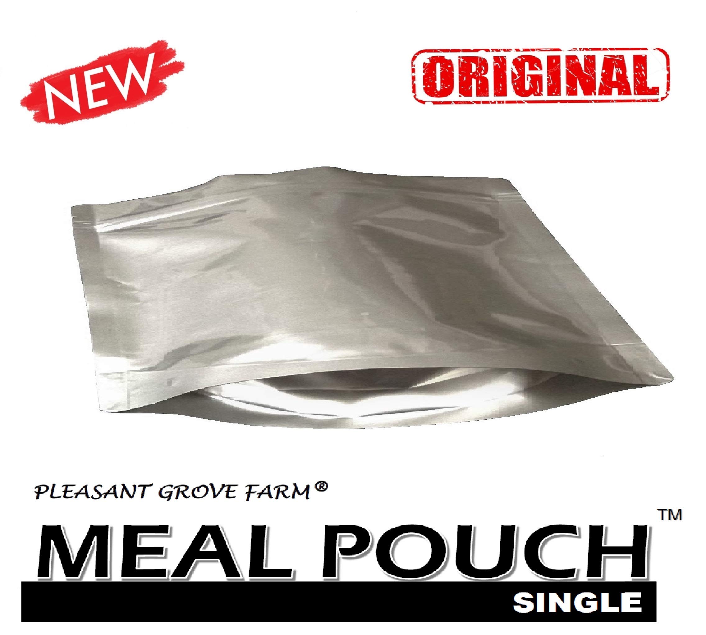 Pleasant Grove Farm 7 Mil Zip Lock Mylar Bags Stand Up Gusseted Pouch (50, MEAL POUCH (SINGLE) 8.5 x 6.5 x 2)