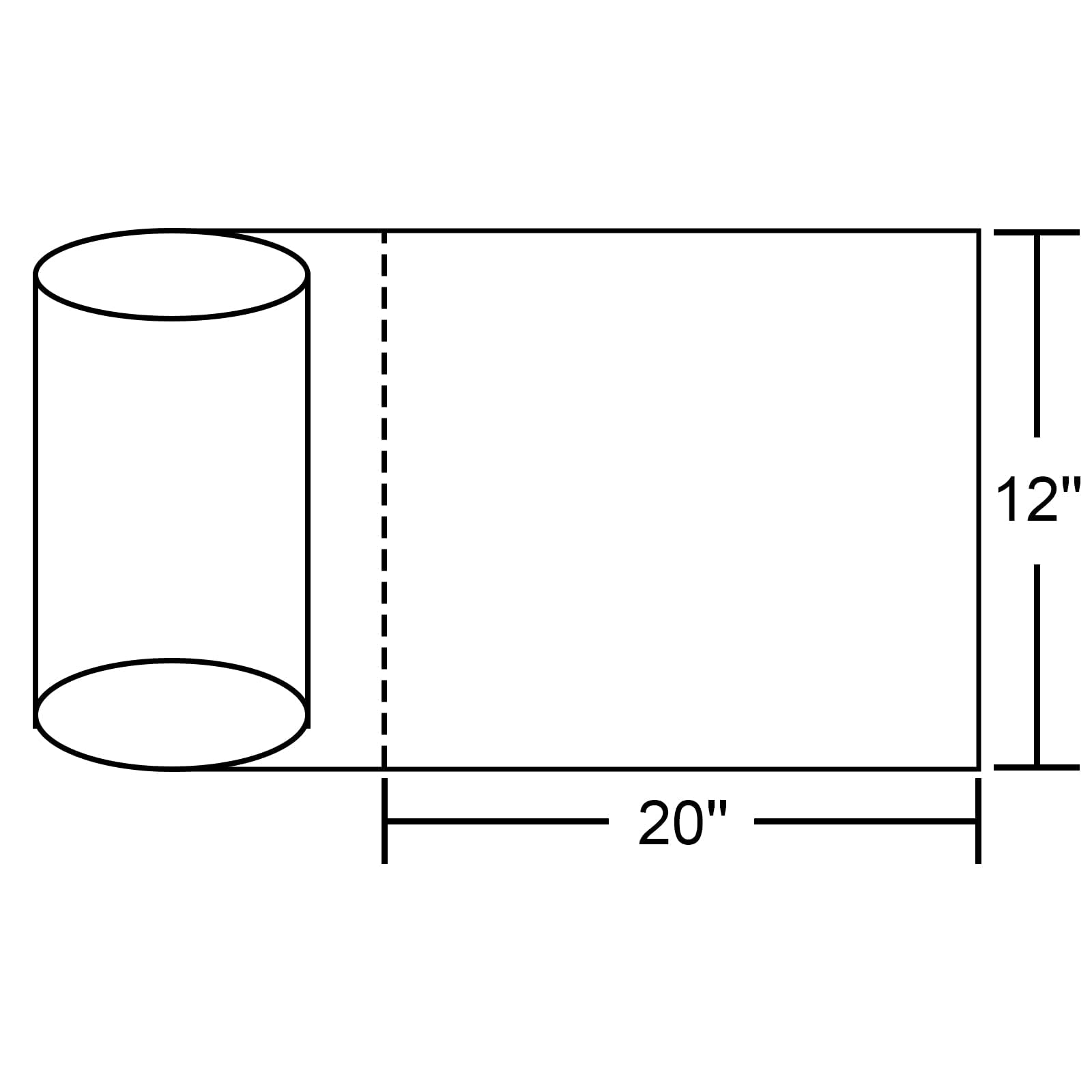 Tapsin 12x20 Plastic Produce Bags on a Roll - Clear Plastic Bags for Food, Vegetable, Fruits, Bread, Pet Bags and Grocery Clear Bag- 350 Bags/Roll (2 Rolls)