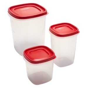 Rubbermaid Easy Find Lids Food Storage Containers, Racer Red, 6-Piece Set