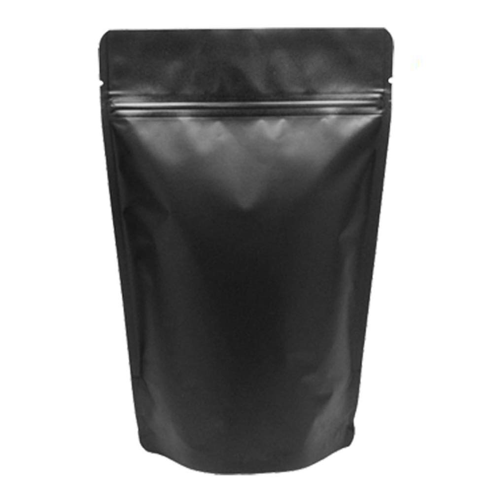 GooGou Matte Black Resealable Zip Mylar Bag Food Storage Aluminum Foil Bags Smell Proof Pouches 50pcs (4.33x6.69 in)