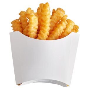 cusinium [5.5 oz medium white french fry containers - disposable french fries holders