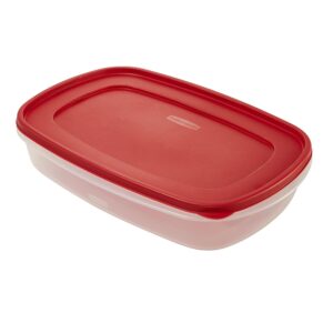 rubbermaid 071691405375 1777163 24 cup rectangle easy find lid food storage container