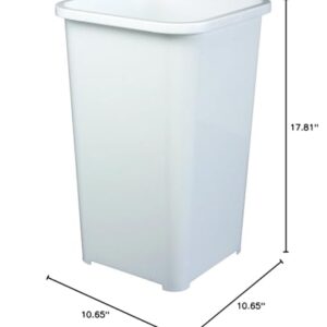 Knape & Vogt QT27PB-W Replacement Trash Can, 17.81-Inch by 10.65-Inch by 10.65-Inch,White