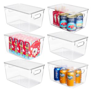 Vtopmart 4Pack Stackable Storage Drawers and 6Pack Clear Storage Bins with Lids