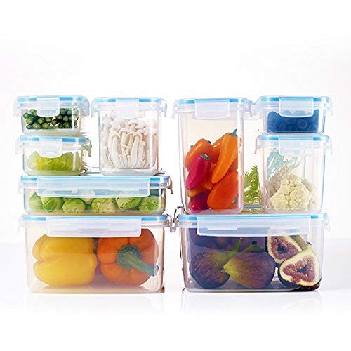 Komax Biokips Large Food Storage Container 155oz. (set of 2) - Airtight, Leakproof With Locking Lids - BPA Free Plastic - Microwave, Freezer and Dishwasher Safe - Great For Fruit & Vegetables