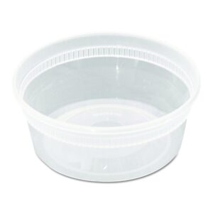 pactiv yl2508 delitainers, 1 compartment, 8 oz, 1.33" length, 1.13" width, 2.18" height, clear (pack of 240)