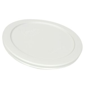 Pyrex 7201-PC 4-Cup White Round Plastic Food Storage Lid, Made in USA - 2 Pack