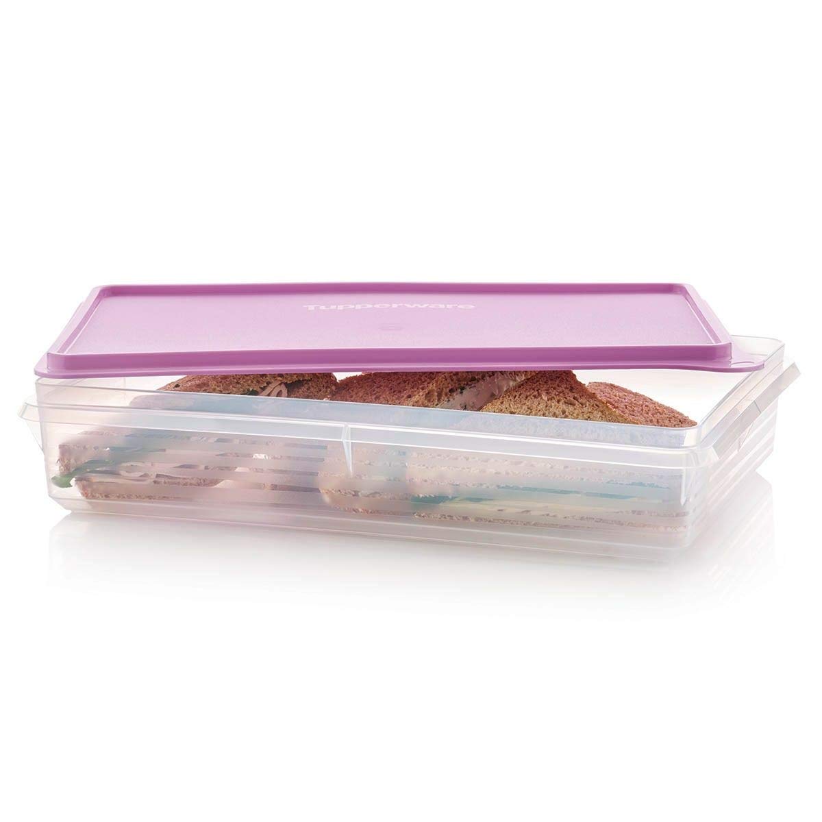 NewTupperware Large Cold Cut Keeper Snack N Stor Container Lilac Seal (1)