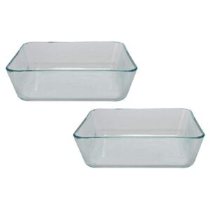 pyrex 7212 11 cup rectangle clear glass food storage dish made in the usa - 2 pack