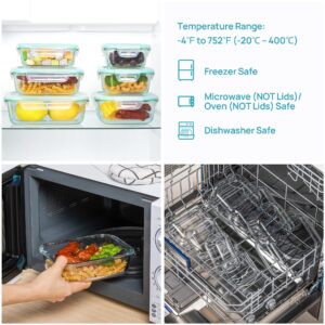 Vtopmart 24 Pcs Airtight Food Containers and 8 Pack Glass Food Storage Containers