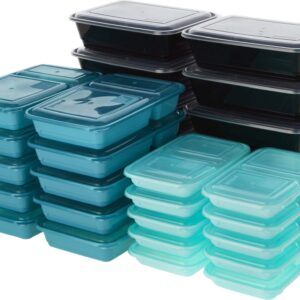 GoodCook BPA-Free Plastic Reusable Meal and Snack Prep Containers, Multiple Sizes (30 Sets), Assorted