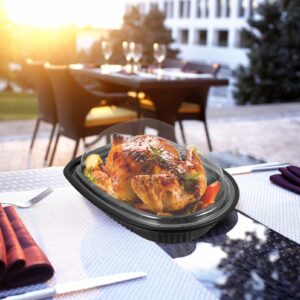 Meal chicken roaster container Prep Boxes Rectangular Turkey Roast Chicken Roast Duck Boxes Carrier Take Out Food Containers Meal Storage Containers For Cake Roast Chicken Duck fried chicken box 10Pcs