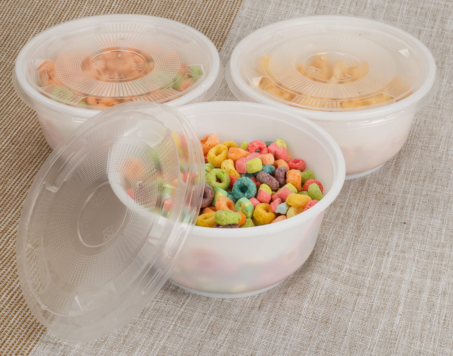 Golden Apple Meal prep containers 24oz-15sets [700ml] - Reusable Plastic Containers with Lids -BPA Free- Disposable Meal Prep Bowls - Microwavable, Freezer and Dishwasher Safe - Lunch Containers…