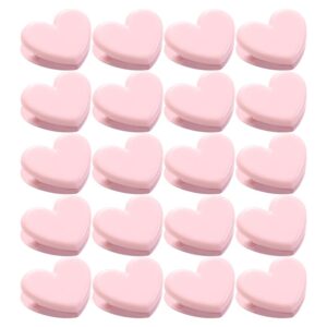 yarnow 20pcs plasticbag clips heart shape chip bag sealers clamps snack coffee potato storage sealing slap photo picture paper holder for kitchen office, pink, 3.2x2.5x1cm (twgqrph1017uyh103k0)