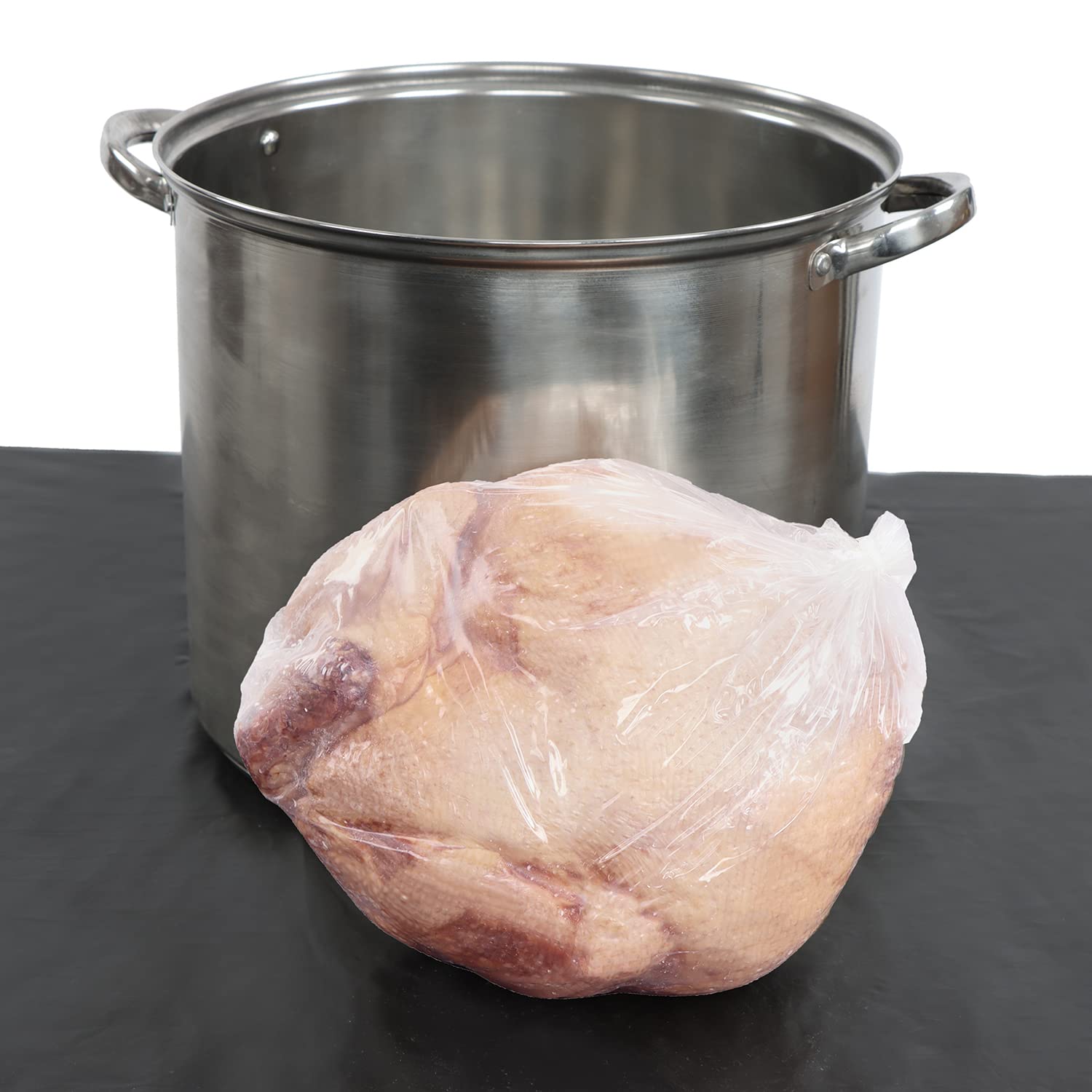 Rural365 Shrink Wrap Poultry Bags 25ct - Chicken Heat Dip Shrinking Wrap Storage Bag, 13 x 18 Inch with Steel Straw