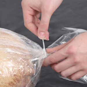 Rural365 Shrink Wrap Poultry Bags 25ct - Chicken Heat Dip Shrinking Wrap Storage Bag, 13 x 18 Inch with Steel Straw