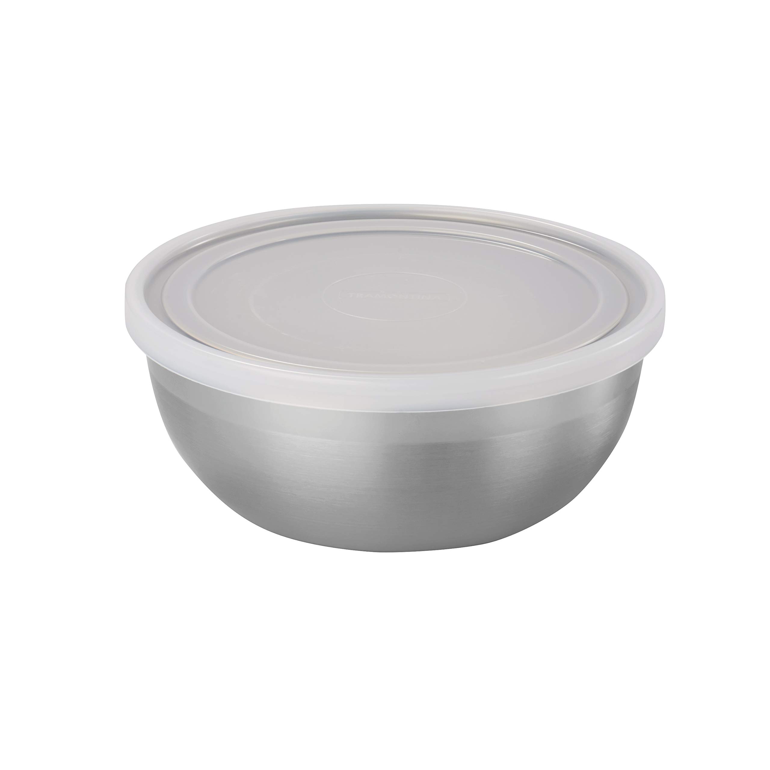 Tramontina Covered Round Container Set w/Frosted Lids Stainless Steel 3 Pc, 80204/020DS