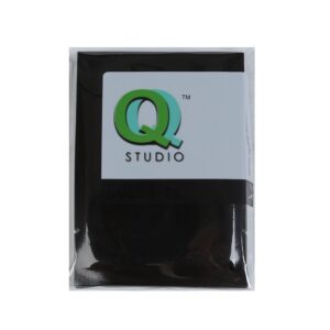 QQ Studio 100PCS Glossy Mirror Black Metallic Foil Mylar Open Top Bags 9x13cm (3.5x5.1")