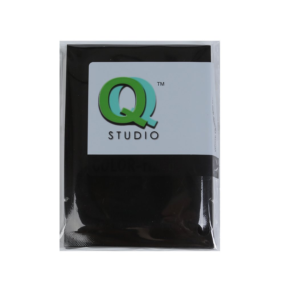 QQ Studio 100PCS Glossy Mirror Black Metallic Foil Mylar Open Top Bags 9x13cm (3.5x5.1")