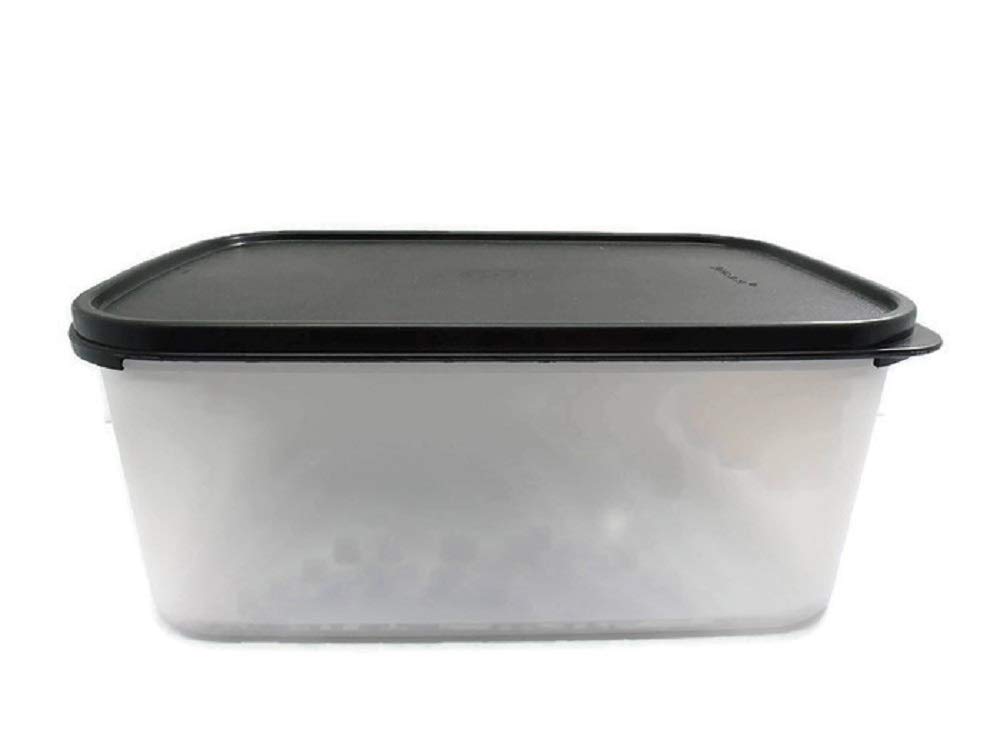 Tupperware Rectangular Modular Mate #2 Sheer 18cup with Black Seal