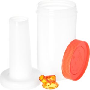 Carlisle FoodService Products Stor N' Pour Plastic Easy Pour Set, Pour Spouts, Bar Supplies with Complete Unit for Bar, 1 Quart, Orange