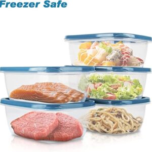 PEDECO 10PCS Rectangle Plastic Portion Box Sets with Lids.Food Storage Box,Container Sets,Food Storage,Food Containers,Plastic Container,use for School,Work and Travel,0.53 Quarts Per Box.