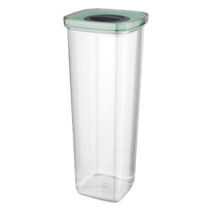 berghoff leo pp tall smart seal food container 2.4 qt., square, airtight lid, silicone ring, stackable, twist lock, maximizes storage space