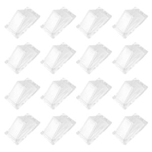 200pcs plastic cake slice container clear plastic trays with hinged lid sandwich wedge container cheese cake container take out container holders for cake, cheesecake, tres leches, flan, desserts