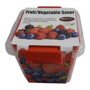 Fruit and Vegetable Saver Storage Basket Strawberries Blueberries - Promotes Airflow and Prevents Spoilage Produce Storage Container with Lid BPA-FREE