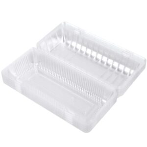 topincn 25 piece food plastic containers with covers hinged food take out containers lunch salad fruit storage box (22.5 * 12.7cm)