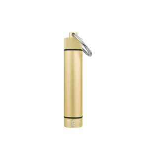 ongrok premium storage tube, keychain, pocket-sized, airtight, aluminum metal holder and case (gold)