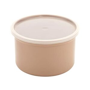 G.E.T. CR-0150-T Round Food Storage Crock w/ Lid, 1.5 Quart, Tan (Set of 12)