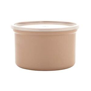 G.E.T. CR-0150-T Round Food Storage Crock w/ Lid, 1.5 Quart, Tan (Set of 12)