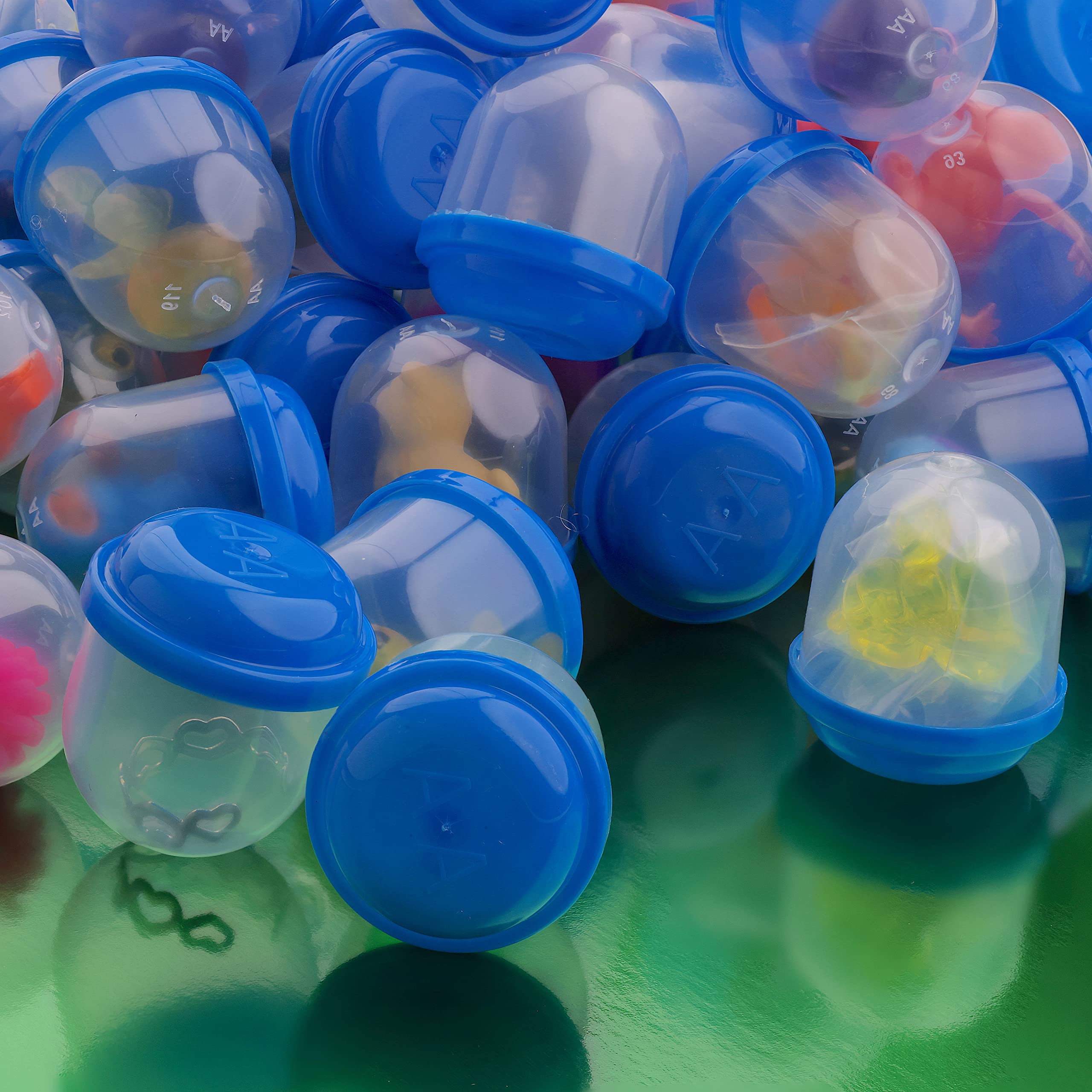 Vending Machine Capsules - 1.1 Inch Tiny Frosty Clear-Colored Acorn Capsules - 30 Pcs Empty Toy Capsules - Plastic Capsules for Toys - 28 mm Prize Machine Capsules - Small Colored Containers