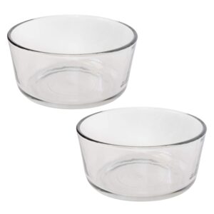 pyrex simply store 7201 round clear glass storage container - 2 pack made in the usa