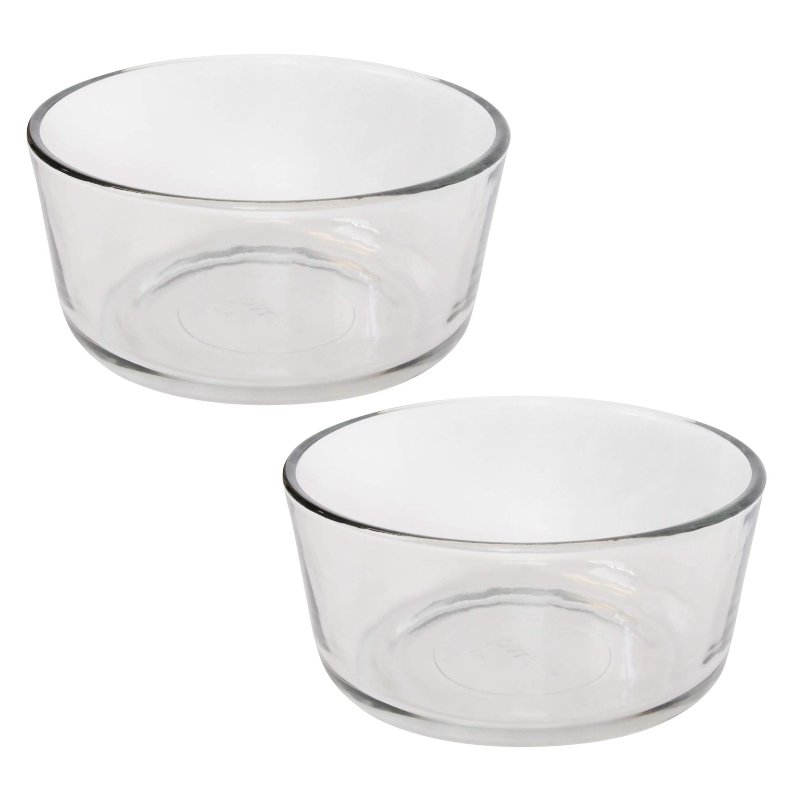 Pyrex Simply Store 7201 Round Clear Glass Storage Container - 2 Pack Made in the USA