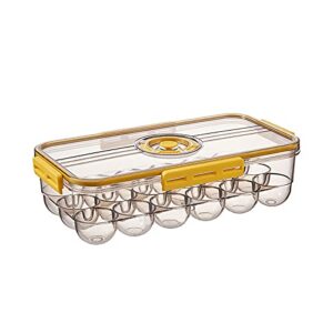 cottoncolors egg holder superior refrigerator organizer bins safety matrials with recordable time lid,18 egg tray yellow