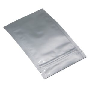 MITOB Flat Mylar Bags Zipper Lock Foil Bag 4 Mil Silver for Zip Food Storage Lock Resealable Aluminum Mylar Pouch Heat Sealable (100, 2.4x3.1 inch)