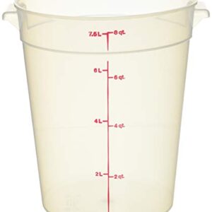 Cambro 8 qt Round Polypropylene Food Storage Container - Camwear®