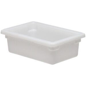 cambro 12186p148 food storage container 12" x 18" x 6" 3 gallon natural white - pack of 6